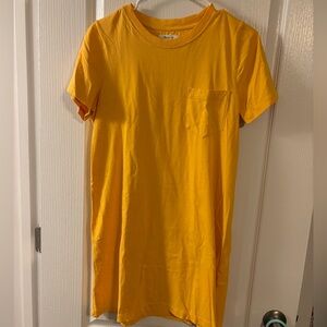 Madewell Golden Yellow Tshirt Dress